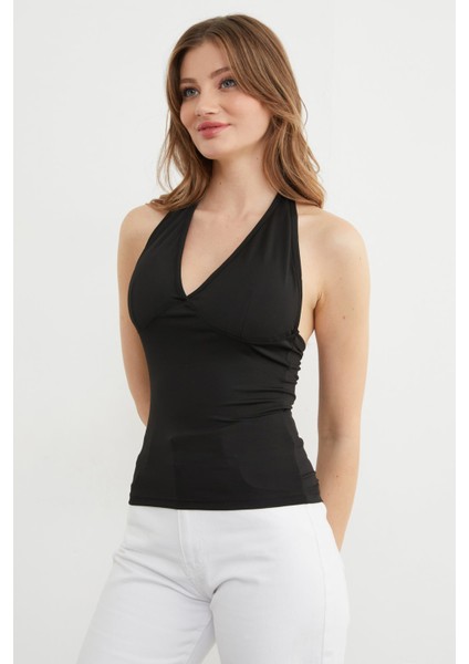 Boyundan Geçmeli Kaplı Bluz fiyatları