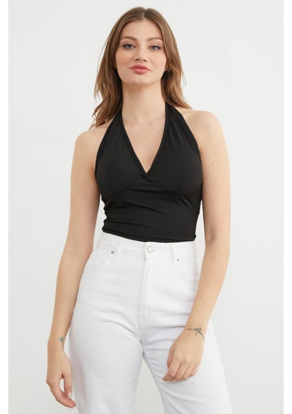 Boyundan Geçmeli Kaplı Bluz modelleri