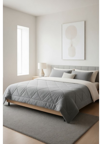 Wellsoft Çift Kişilik Gri (195x215)