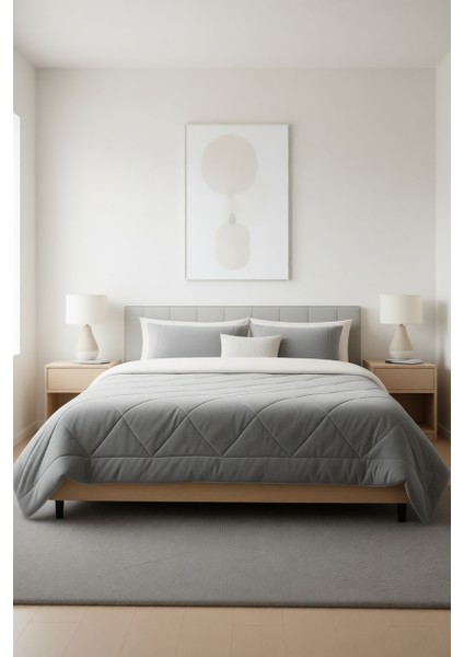 Wellsoft Çift Kişilik Gri (195x215)