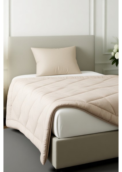 Polycotton Fırçalı Çift Kişilik Gri-Capuccino (195x215) fiyatları