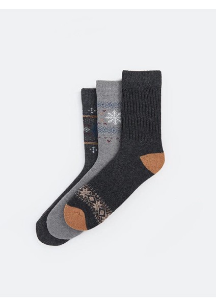 Desenli Erkek Soket Çorap 3'lü (W5) fiyatları
