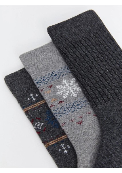 Desenli Erkek Soket Çorap 3'lü (W5) modelleri