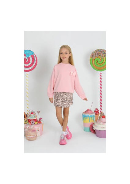 Kız Çocuk Şort Etek Takım