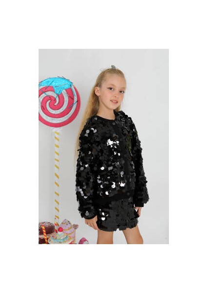 Kız Çocuk Payet Şort Etek