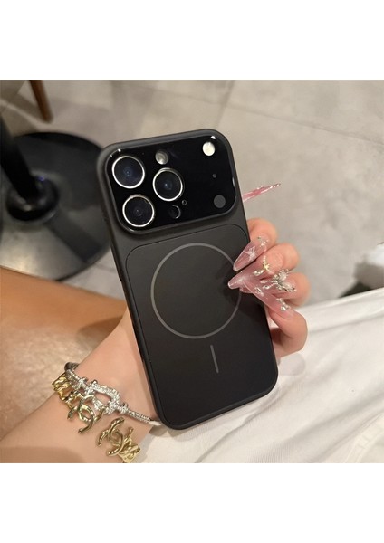 iPhone 14/15 Plus Uyumlu Magsafe Özellikli 17 Görünümlü Kamera Korumalı ''ag Glass'' Premium Kılıf