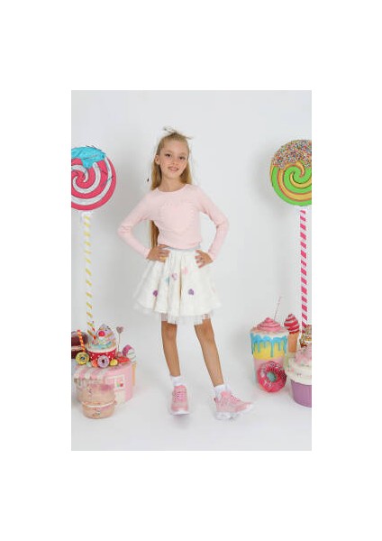 Kız Çocuk Kürk Kalp Etek modelleri