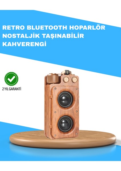 Bfs Retro Radyo Tasarım Bluetooth Hoparlör 1800MAH Uzun Çalma Süresi