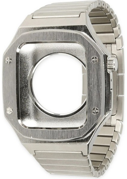 Flm Apple Watch 45MM KR409 Metal Kordon - Gümüş fiyatları