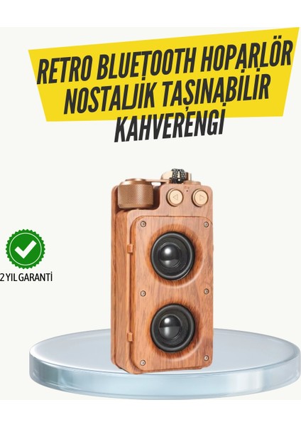 Bfs Klasik Görünümlü Bluetooth Hoparlör 360 Derece Stereo ve Fm Radyo
