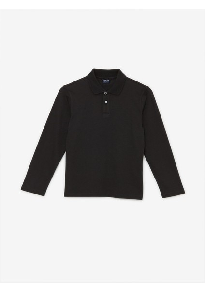 Yeni Sezon Polo Yaka Basic Uzun Kollu Erkek Çocuk Tişört