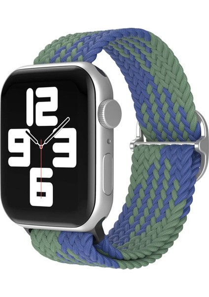 Flm Apple Watch 42MM Star Kordon - Yeşil-Lacivert