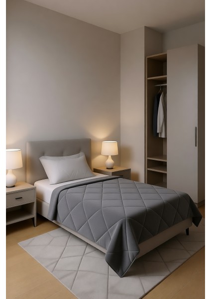 Wellsoft Tek Kişilik Yorgan Antrasit (155X215)