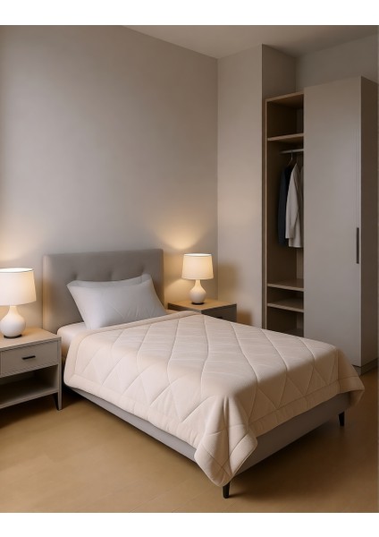 Wellsoft Tek Kişilik Yorgan Capuccino (155x215)