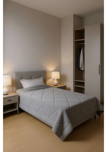 Wellsoft Tek Kişilik Yorgan Gri (155x215) modelleri
