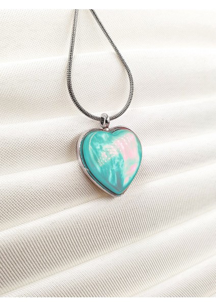 Kalp Tasarımlı Zarif Kolye - 316L Paslanmaz Çelik | Gümüş