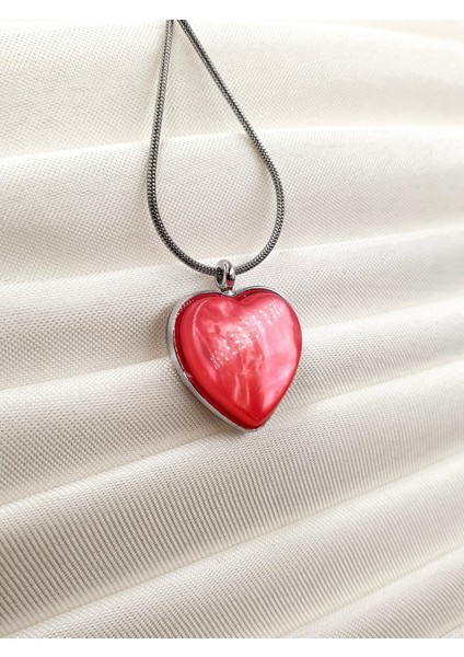 Kalp Tasarımlı Zarif Kolye - 316L Paslanmaz Çelik | Gümüş