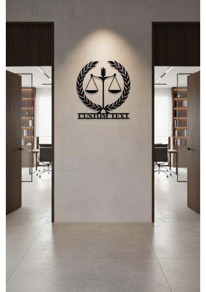Kişiye Özel Isimli Avukat Hukuk Bürosu Adalet Terazisi Metal Ofis Dekor fiyatları