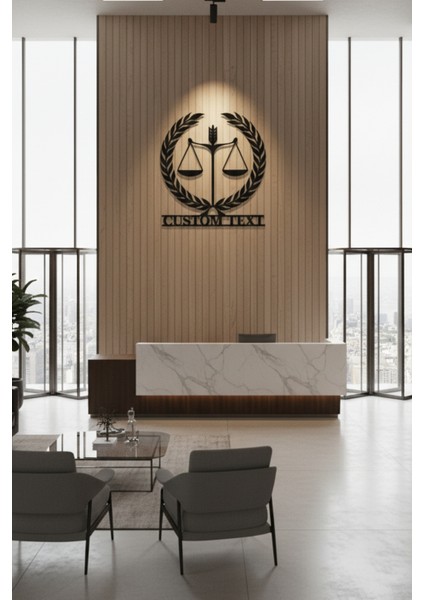 Kişiye Özel Isimli Avukat Hukuk Bürosu Adalet Terazisi Metal Ofis Dekor fırsatları