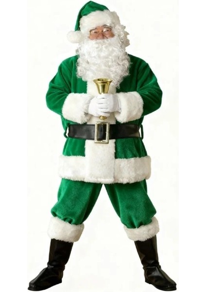 Koyu Yeşil Noel Baba Kostümü Yetişkin fiyatları