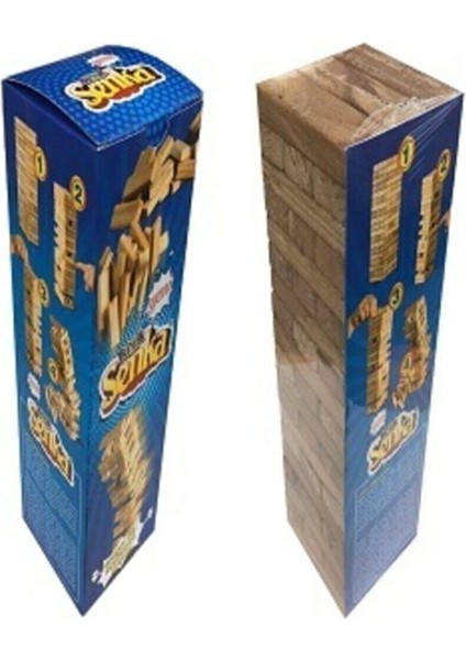 Büyük Ahşap Jenga Seti, Eğlence ve Strateji Oyunu, Beyaz Renk