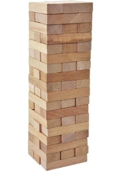 Büyük Ahşap Jenga Seti, Eğlence ve Strateji Oyunu, Beyaz Renk fiyatları