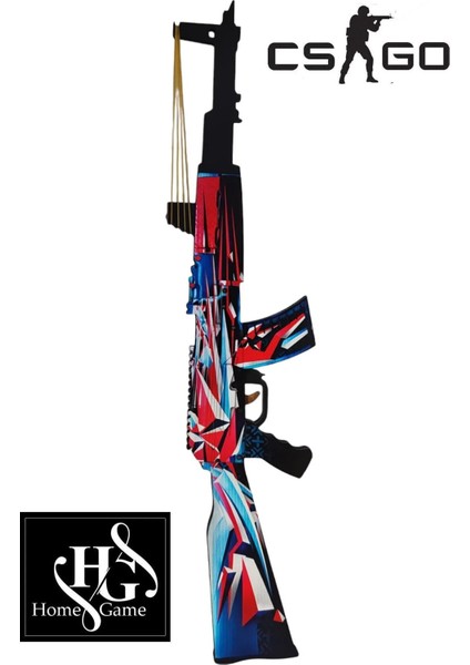 Renkli Ahşap Ak-47 Temalı Lastik Atar, Eğlenceli ve Hediye Seçeneği
