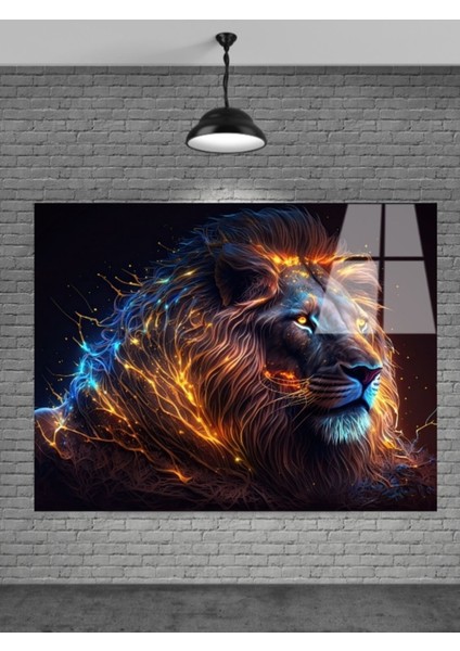 3D Aslan Cam Tablo