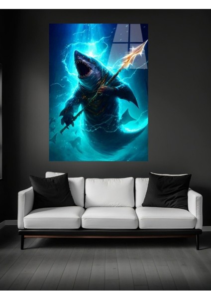Mızraklı Köpek Balığı Cam Tablosu fiyatları