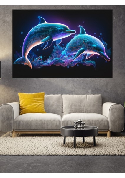 3D Yunus Balığı Cam Tablo fiyatları