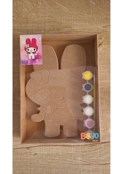 Bej Ahşap Boyama Kiti, Yaratıcı ve Eğlenceli Hobi Seti