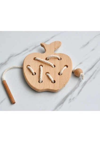 Ahşap Kirpi ve Elma Ip Geçirme Eğitici Oyuncak Seti, Montessori Tavsiye fiyatları