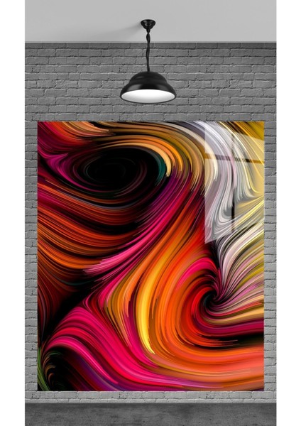 Muhteşem Dekoratif Renk Kuşağı Tablosu Temperli Cam Tablo Sevgilinize Yılbaşı Hediye