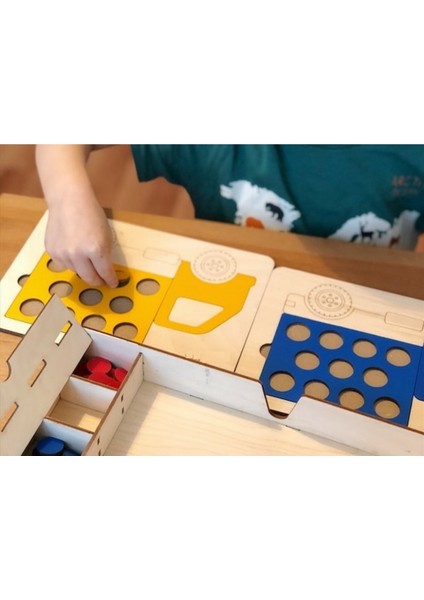 Renkli Ahşap Kamyon Modeli Eğitici Oyunu, Çocuklar Için Renk Keşfi Seti fırsatları