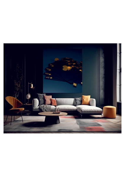 Black Oyun Kartları Dekoratif Temperli Cam Üzerine Tablo Sevgilinize Yılbaşı Hediye fiyatları