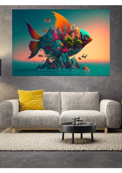 3D Balık Cam Tablo fiyatları