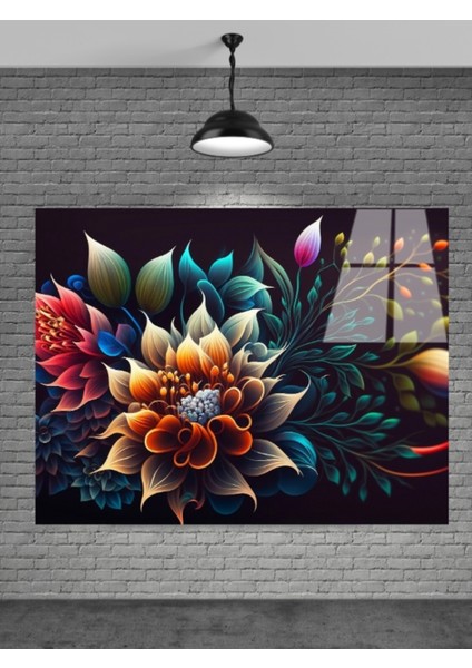 Sevilen Seri Çiçek Cam Tablo