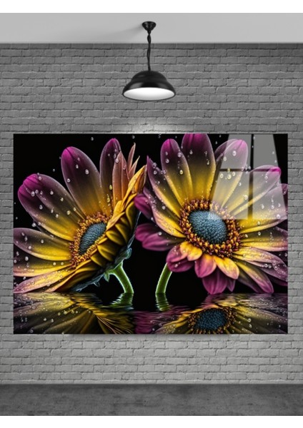 Sevilen Seri Çiçek Cam Tablo