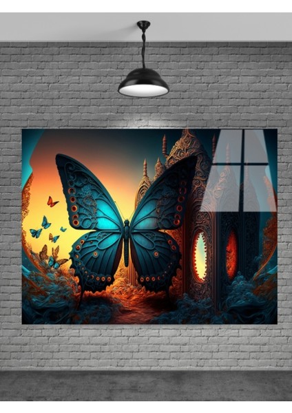 3D Kelebek Cam Tablo