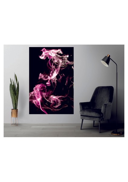 Muhteşem Pembe Dumanlar Temperli Cam Üzerine Tablo Sevgilinize Yılbaşı Hediye fiyatları