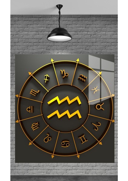 Biyolojik Saat Görseli Temperli Cam Üzerine Tablo Sevgilinize Yılbaşı Hediye