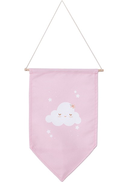 Bebek Odası Duvar Flama Pembe