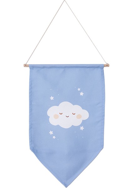 Bebek Odası Duvar Flama Mavi