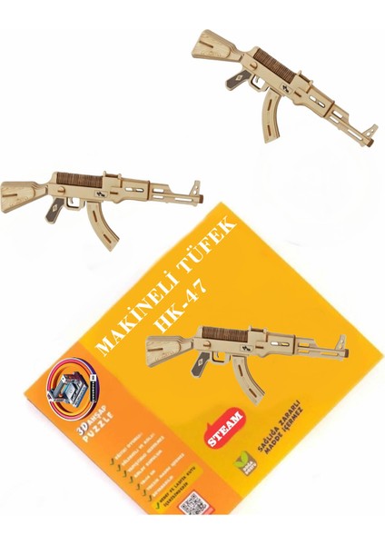 Kahverengi Ahşap Tüfek Oyuncak Maketi, Eğlenceli ve Güvenli Hobi Malzemesi