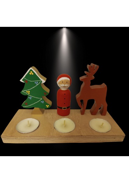 Yılbaşı Temalı Çok Renkli Mumluk, Şık ve Renkli Dekorasyon Aksesuarı fiyatları