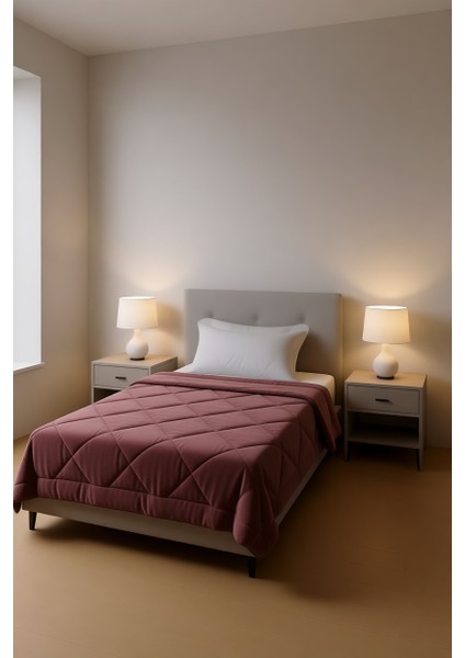 Wellsoft Tek Kişilik Yorgan Gül Kurusu (155X215)