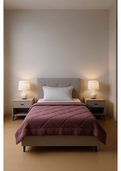 Wellsoft Tek Kişilik Yorgan Gül Kurusu (155X215) fiyatları