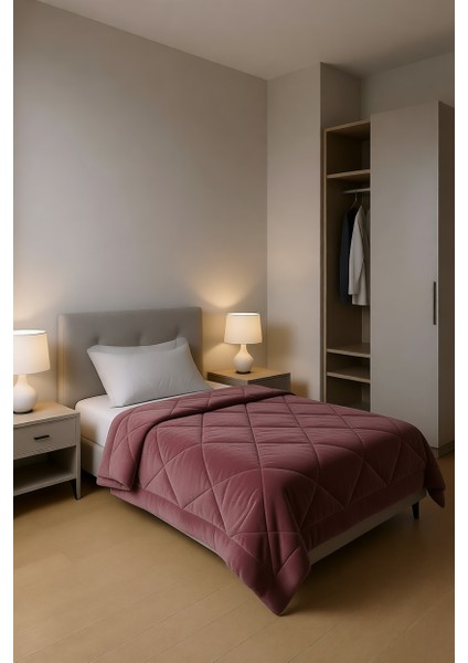 Wellsoft Tek Kişilik Yorgan Gül Kurusu (155X215) fırsatları