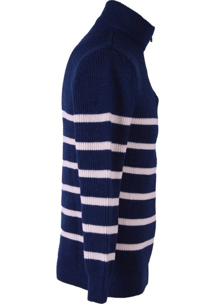 Yarım Fermuar Selanik Örgü Çok Renkli Erkek Kazak 7701 fiyatları