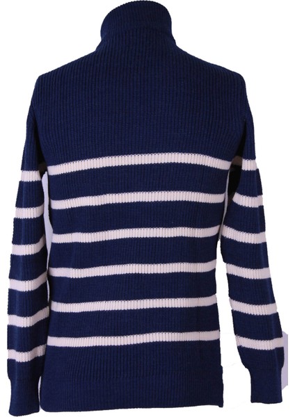 Yarım Fermuar Selanik Örgü Çok Renkli Erkek Kazak 7701 modelleri